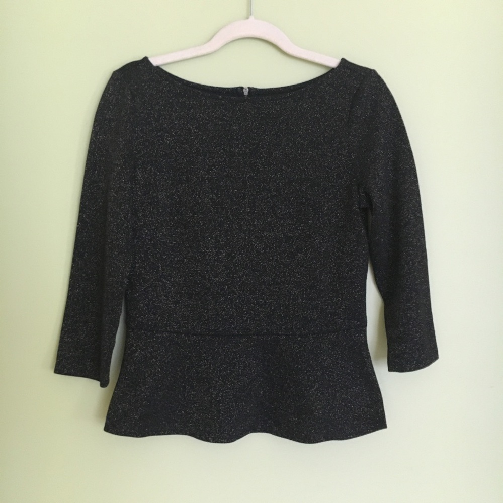 Ann Taylor Loft Black/Gold  Top Size Small